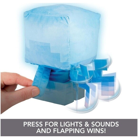 MINECRAFT LEGENDS ALLAY PLUSH LIGHTS & SOUNDS + FLAPPING WINGS  **NEW** - Picture 8 of 10